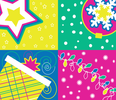 Retro Holiday Cocktail napkins 2012 fabric by tracydw70 on Spoonflower - custom fabric