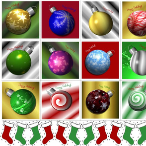 Christmas Ball Cocktail Napkins and Ornaments
