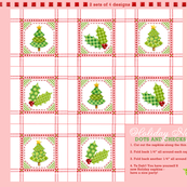 Dots and Checks Holiday Cocktail Napkins