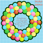 Bauble Wreath Medium Decal