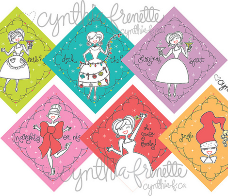 Retro Holiday Party Napkins