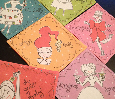 Retro Holiday Party Napkins
