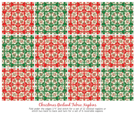 Christmas Garlands Fabric Napkins fabric by strive on Spoonflower - custom fabric
