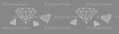 Diamonds are forever - white on grey - large