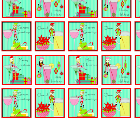 Holiday Cocktail Napkin fabric by susanm45 on Spoonflower - custom fabric
