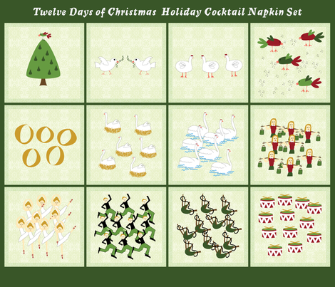 napkins fabric by shiny on Spoonflower - custom fabric