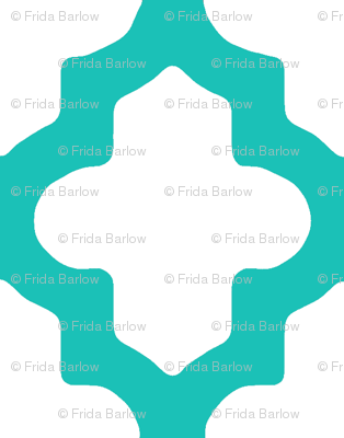Moroccan Quatrefoil in Turquoise