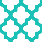 Moroccan Quatrefoil in Turquoise