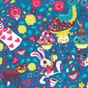 Alice in Wonderland - blue