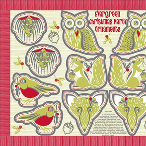 Evergreen Christmas Party Ornaments