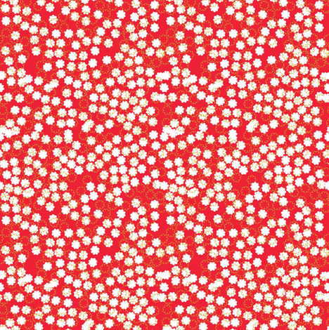 Snowfall in Red fabric by tullia on Spoonflower - custom fabric