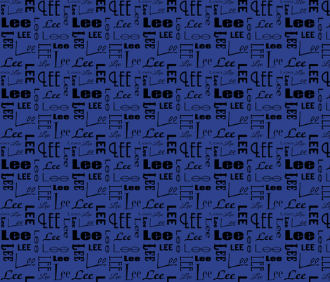 Name - Lee  fabric by bonz_fabric_ on Spoonflower - custom fabric