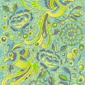 Flight of the Peacock - blue version