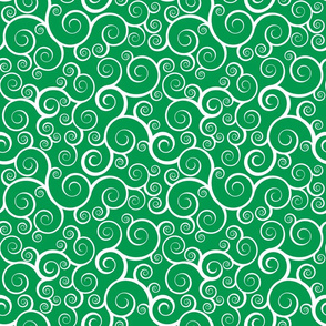 Fancy Swirls - Christmas Green