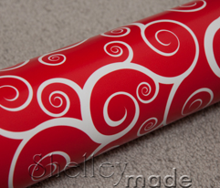 Fancy Swirls - Christmas Red