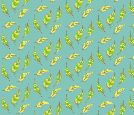 feathers fabric by kapreusser on Spoonflower - custom fabric