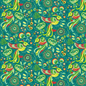 Flight of the Peacock  - teal