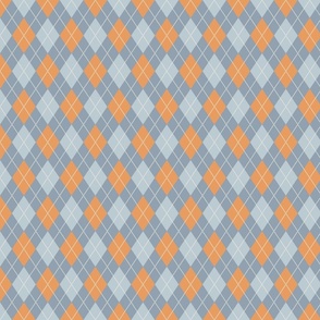 Dark Blue Argyle with Dark Yellow