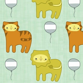 Lions & Tigers on Aqua