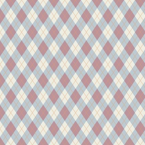 Mauve and Blue Argyle