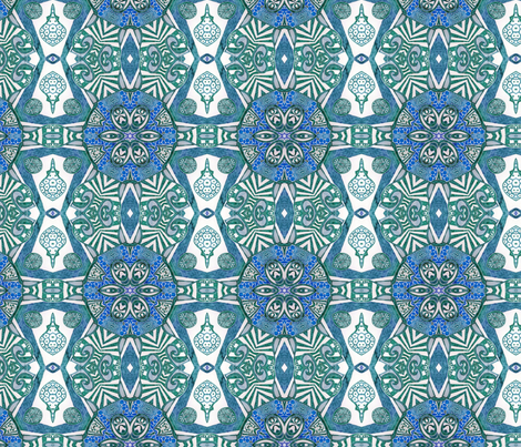 Azure ink shield fabric by aertbylisa on Spoonflower - custom fabric