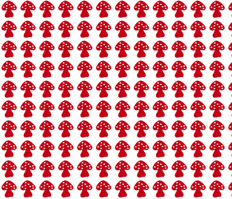 mushroom red fabric by lene_bomholt on Spoonflower - custom fabric