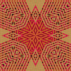 Ikat Fuschia Snow - Large