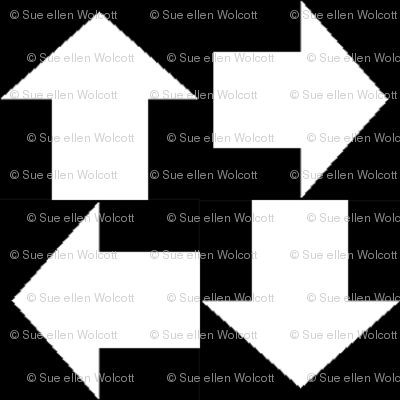 Arrow_in_a_Square___-Black and White