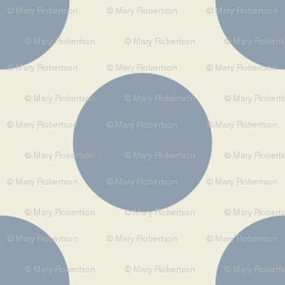 Dark Blue Dots on Cream
