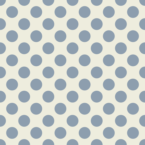 Dark Blue Dots on Cream fabric by jumeaux on Spoonflower - custom fabric