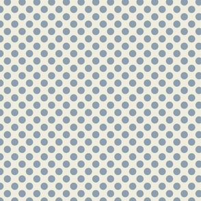 Dark Blue Dots on Cream