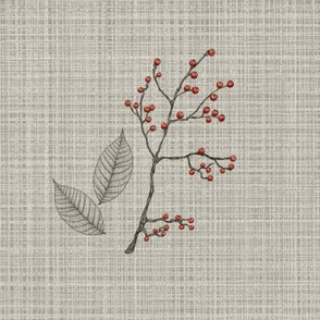 linen and berries