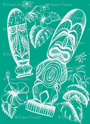 Tiki Holiday-turqoise