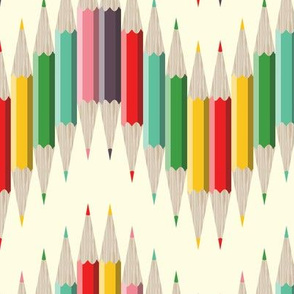 Rainbow Pencil Chevron