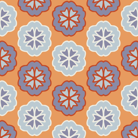 Flower Chevron Yellow fabric by jumeaux on Spoonflower - custom fabric