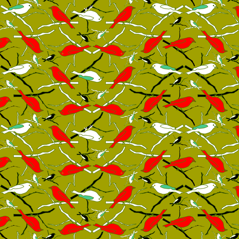 Tropical Birds 2 fabric by mag-o on Spoonflower - custom fabric