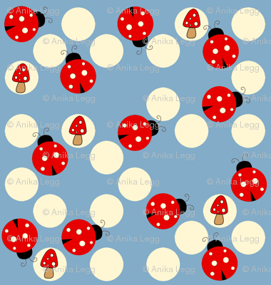Spot the Ladybug in blue