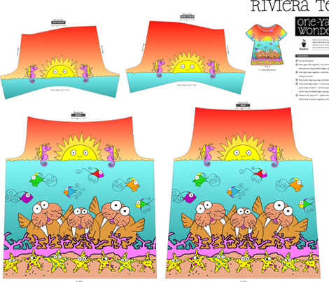 1,2,3....Walruses Are We....Under the Sea fabric by joojoostrees on Spoonflower - custom fabric