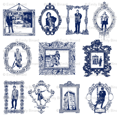 Timey Wimey Toile in Tardis Blue