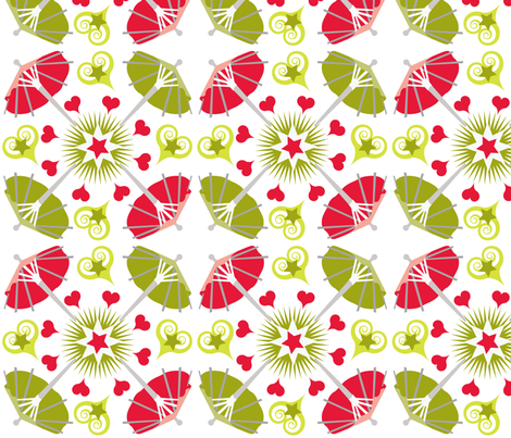 Umbrella_Square_8x8 fabric by firebelle on Spoonflower - custom fabric