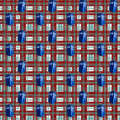 Doctor Who TARDIS Inspired Christmas Holiday Plaid