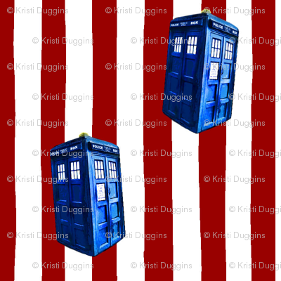 Doctor Who TARDIS Inspired Christmas Candy Cane Stripes
