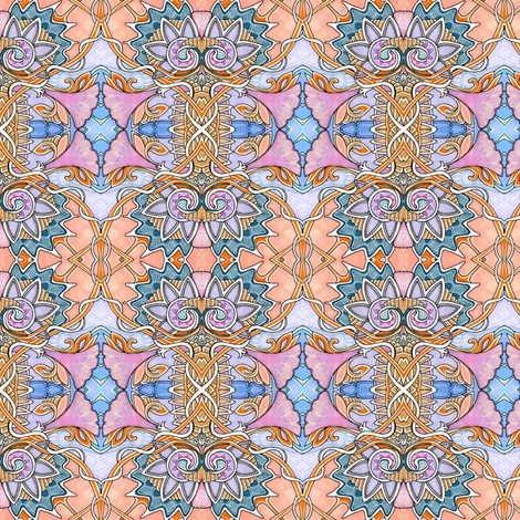 Morning Glory Onion Dome Collision fabric by edsel2084 on Spoonflower - custom fabric