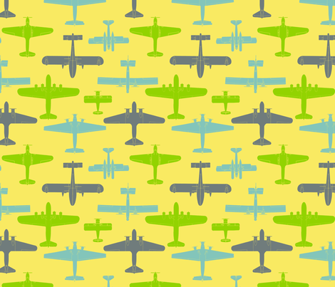 I Dream of Flying - yellow fabric by ruthevelyn on Spoonflower - custom fabric