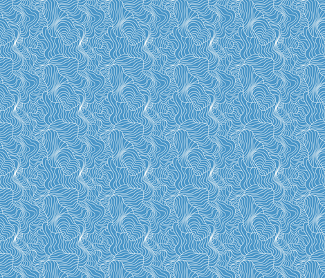 Crazy Contours Blue fabric by melaniesullivan on Spoonflower - custom fabric