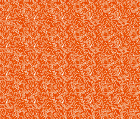 Crazy Contours Orange fabric by melaniesullivan on Spoonflower - custom fabric
