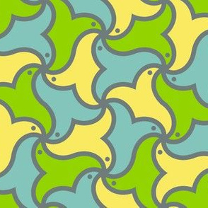 circling birds x3