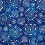 Snowflakes on blue