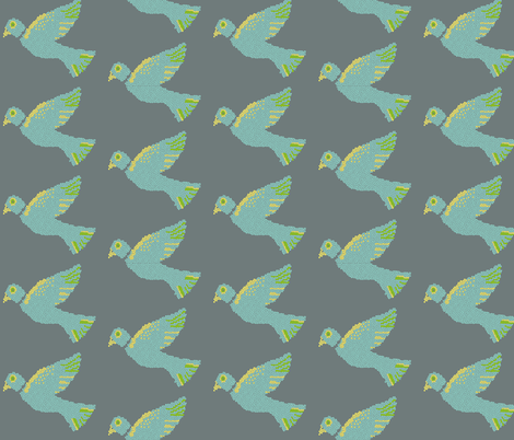 birdmosaic_2 fabric by melissssaf on Spoonflower - custom fabric