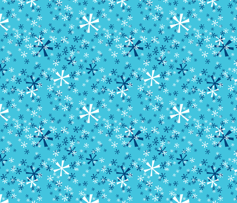 Winter Wonderland Snowflakes - tourquois fabric by ruthevelyn on Spoonflower - custom fabric